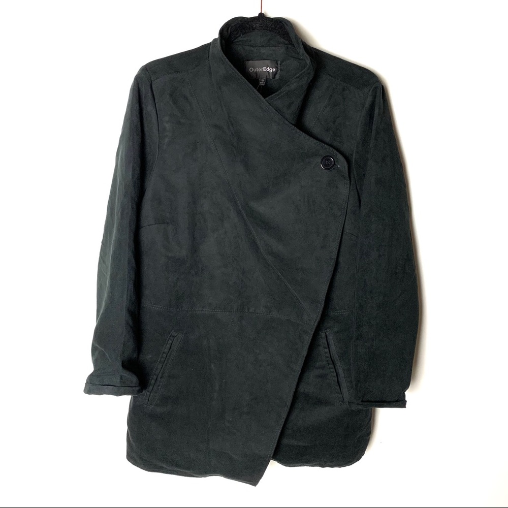 New nwt Outer Edge faux suede jacket coat blazer Plus size